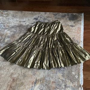 Tiered Metallic Maxi-Skirt from JCrew